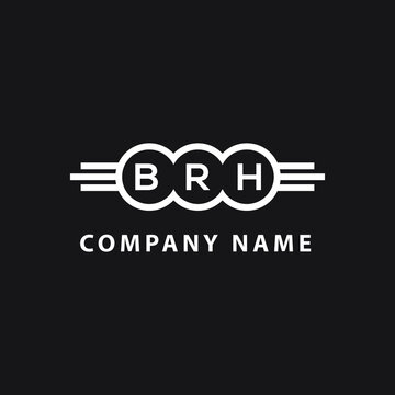 BRH letter logo design on black background. BRH  creative initials letter logo concept. BRH letter design.
