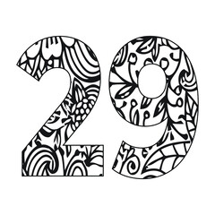 Mandala Number Coloring Page For Kids