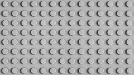 Naklejka premium 2021: base plate of Lego constructor, grey closeup texture