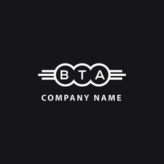 BTA letter logo design on black background. BTA creative  initials letter logo concept. BTA letter design.