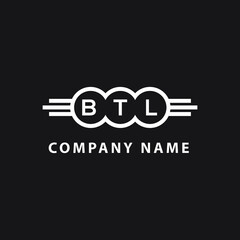 BTL letter logo design on black background. BTL creative  initials letter logo concept. BTL letter design.