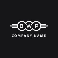 BWP letter logo design on black background. BWP  creative initials letter logo concept. BWP letter design.