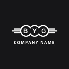 BYG letter logo design on black background. BYG  creative initials letter logo concept. BYG letter design.
