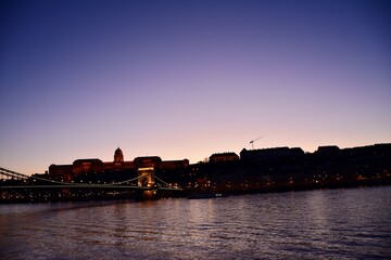 sunset over the river