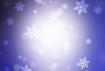 Light Purple vector pattern in Christmas style.