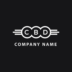 CBD letter logo design on black background. CBD  creative initials letter logo concept. CBD letter design.