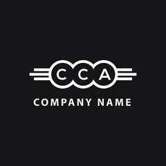 CCA letter logo design on black background. CCA  creative initials letter logo concept. CCA letter design.