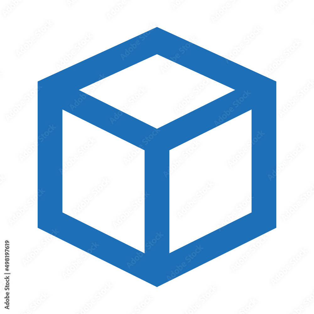 Poster ui line icon square box button