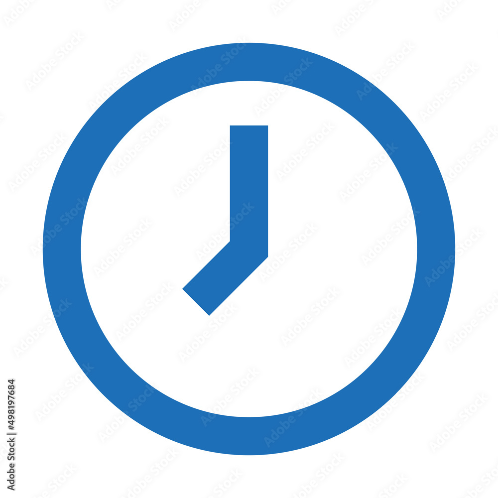 Poster ui line icon clock button