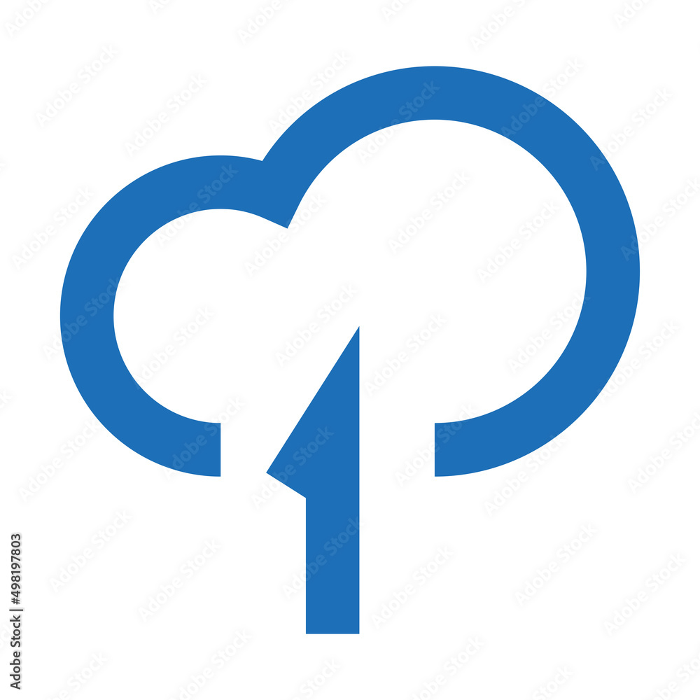 Poster ui line icon cloud storage button