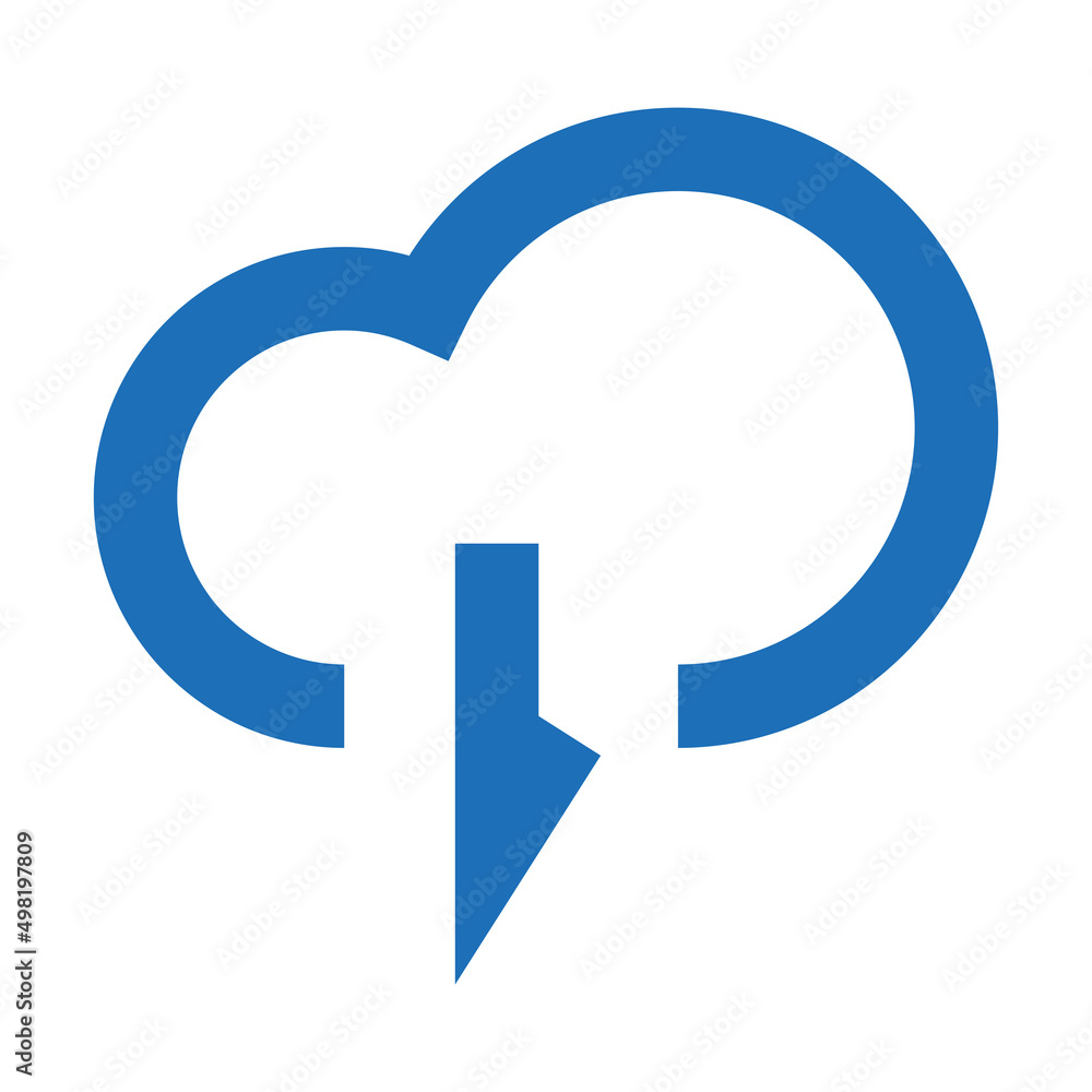 Poster ui line icon cloud storage button