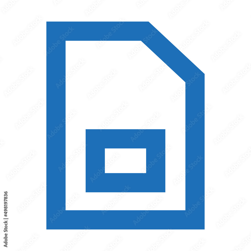 Poster ui line icon sim card button