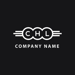 CHL letter logo design on black background. CHL  creative initials letter logo concept. CHL letter design.