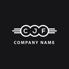 CJF letter logo design on black background. CJF creative  initials letter logo concept. CJF letter design