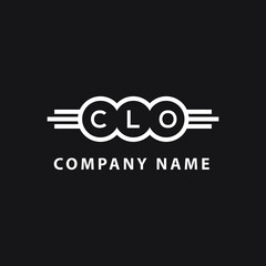 CLO letter logo design on black background. CLO  creative initials letter logo concept. CLO letter design.