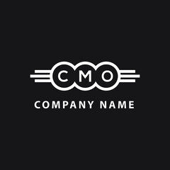 CMO letter logo design on black background. CMO  creative initials letter logo concept. CMO letter design.