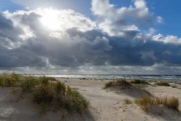 Windy day by Baltic sea, Liepaja, Latvia.