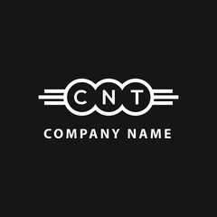 CNT letter logo design on black background. CNT 
 creative initials letter logo concept. CNT letter design.