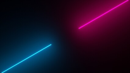 3d neon light background. 3D rendering