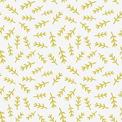 Abstract botanical seamless pattern. Simple nature shape. Colored vector illustration for printing, decoration, textile, branding design.