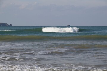 surfing on the atlantic ocean