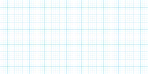 Squared paper seamless pattern for school notebook. Millimeter graph paper grid. Graph 4x4 per inch. Notebook for writing hieroglyphs. Editable stroke. Vector illustration on white background.