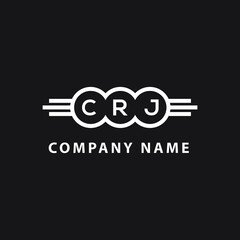 CRJ letter logo design on black background. CRJ  creative circle letter logo concept. CRJ letter design.
