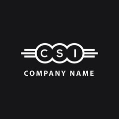 CSI letter logo design on black background. CSI creative circle letter logo concept. CSI letter design. 