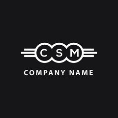 CSM letter logo design on black background. CSM  creative circle letter logo concept. CSM letter design.