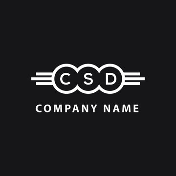 CSD letter logo design on black background. CSD  creative circle letter logo concept. CSD letter design. 
