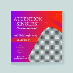 Music party social media post collection Template design
