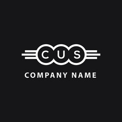 CUS letter logo design on black background. CUS creative circle letter logo concept. CUS letter design. 