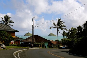 street in the village of island
