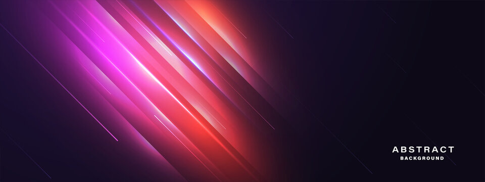 Abstract technology background with motion neon light effect.Vector illustration.	
