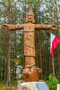 Memorial and shrine of Kashubian victims of World World I and II from Gochy area in Bukowo village in Pomerania region in Poland