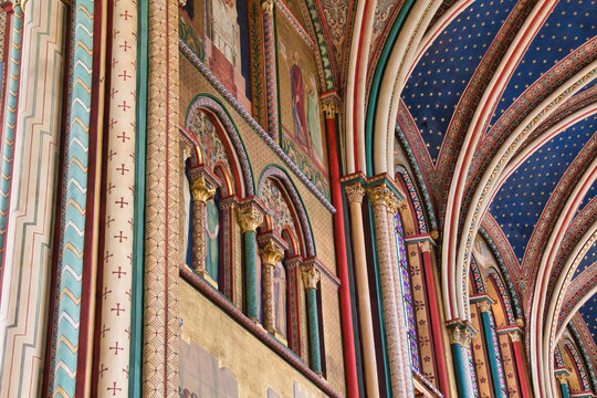 interior of the cathedral in paris
