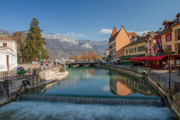 Le Canal du Thiou, Annecy, Haute-Savoie, France