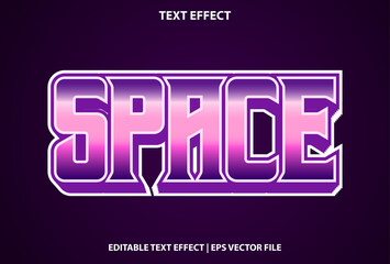 space text effect with purple gradation.