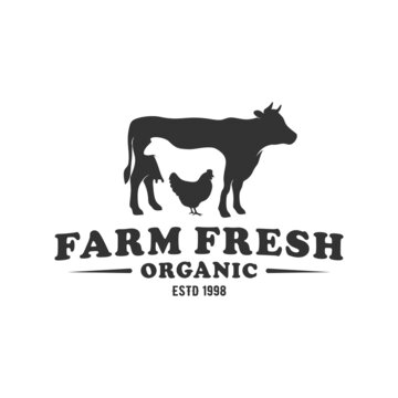 Farm animal logo inspiration. Flat design. Vector illustration concept