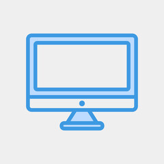 Computer icon in blue style, use for website mobile app presentation