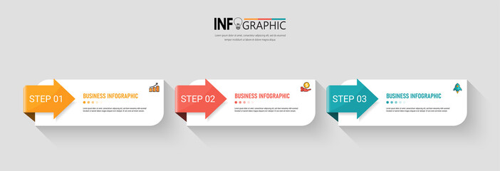 Presentation business infographic template vector.	
