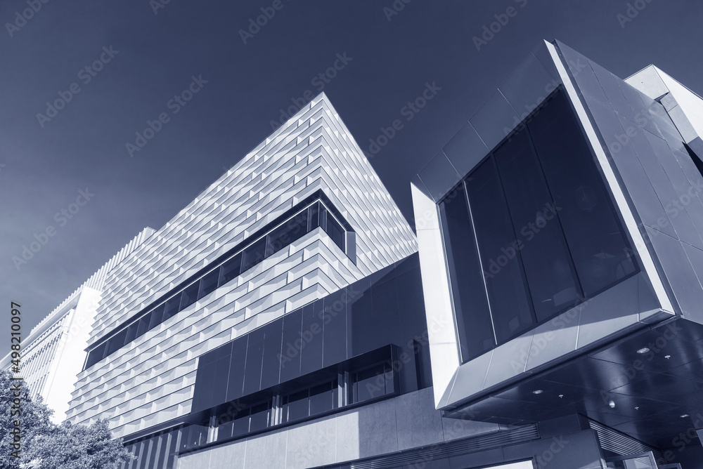 Poster exterior of modern architecture. building abstract background