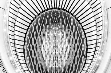 Details of ceiling of modern architecture. building abstract background pattern