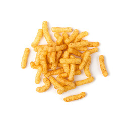 Corn Balls Isolated, Puffs with Spices