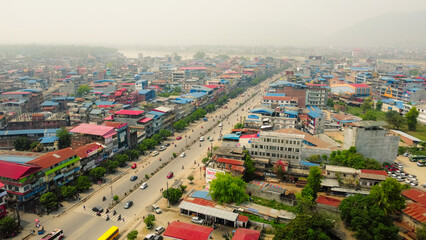 aerial view of the city