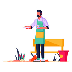 Awesome Best Graphic Flat Illustration