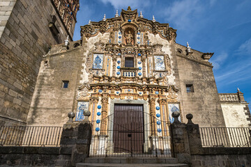 Fototapeta na wymiar Church of San Bartolome at Jerez de los Caballeros, Badajoz, Spain.