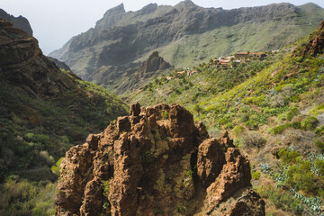 Masca valley, the most visited tourist attraction of Tenerife, Spain