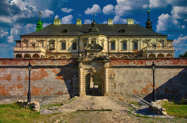 Stunning view of medieval Pidhirtsi Castle, Pidhirtsi village, Lviv region, Ukraine