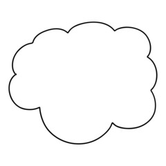 Organic callout, cloud outline design-SVG for template, web, wedsite, application, presentation, Graphics design, branding, etc.